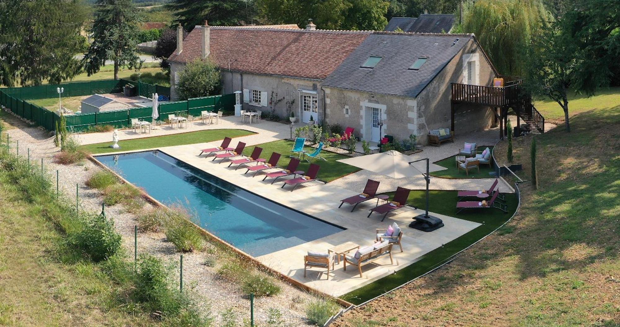 Sans Souci Bed And Breakfast Luxe Heated Pool And Restaurant Luzillé Zewnętrze zdjęcie